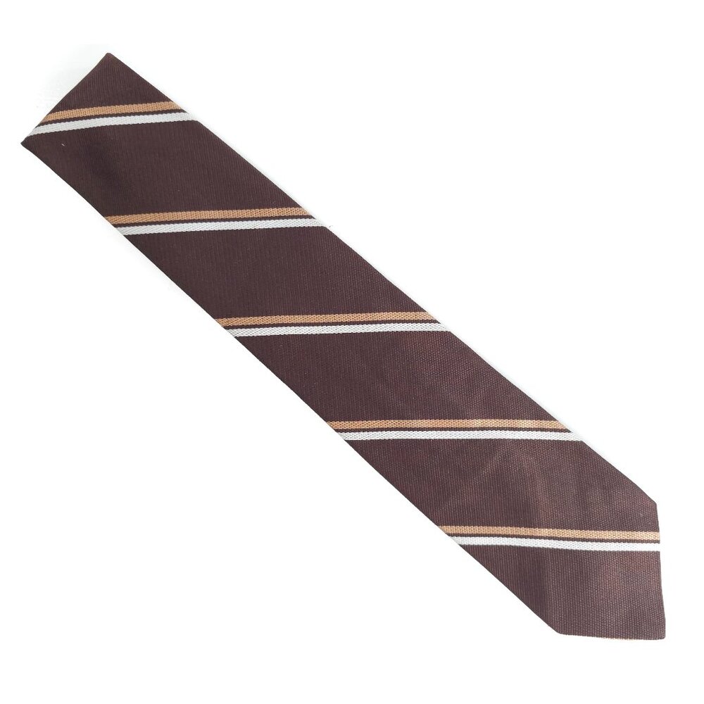 Wembley Men Necktie Striped Color Brown Size 55x3 - NWOT
